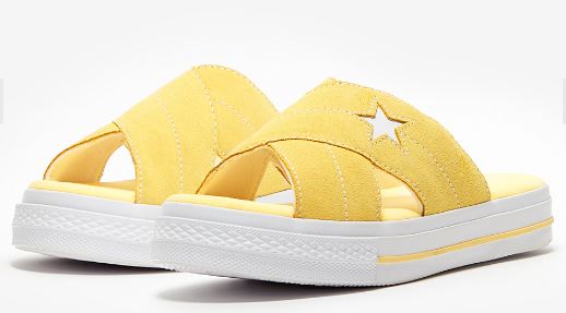 Converse slides yellow Clearance