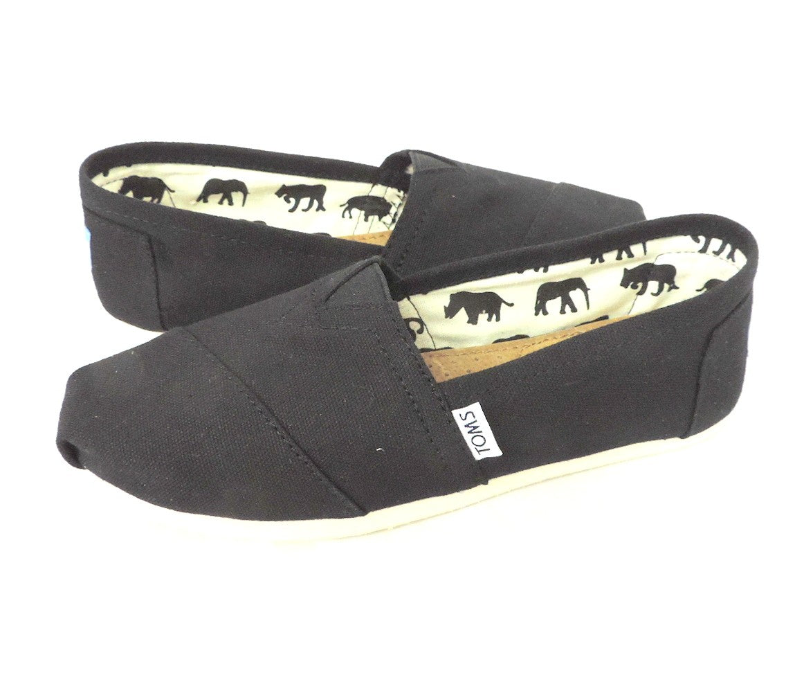 Toms black outlet canvas women's classics