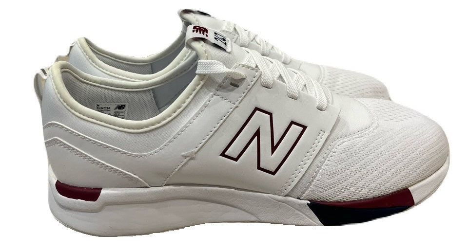 New Balance 247 Big Kids White/Burgundy Sneakers KL247T3G