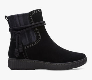 Caroline Lily Women's Slip On Boots Color Black Suede