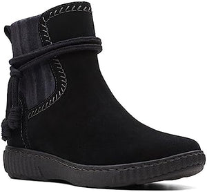 Caroline Lily Women's Slip On Boots Color Black Suede