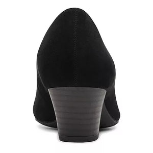 Clarks Teresa Step Women Slip On Heels Color Black Suede
