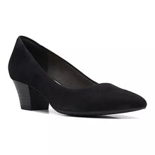 Clarks Teresa Step Women Slip On Heels Color Black Suede
