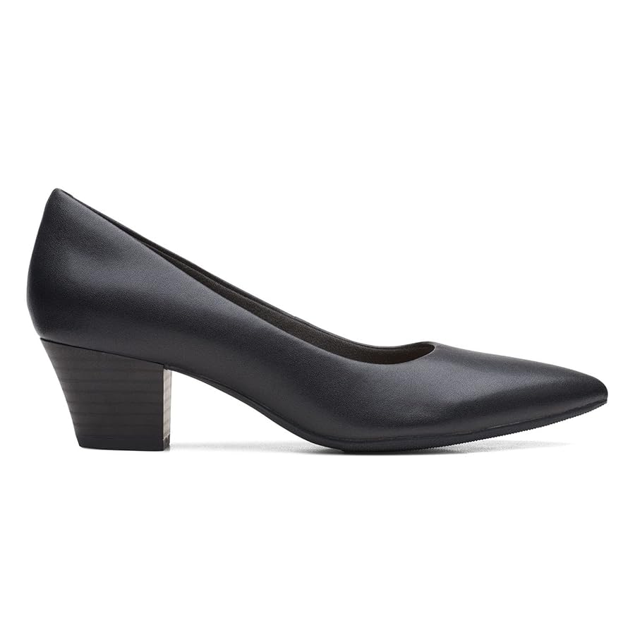 Clarks Teresa Step Women Slip On Heels Color Black Suede