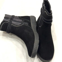 Caroline Lily Women's Slip On Boots Color Black Suede