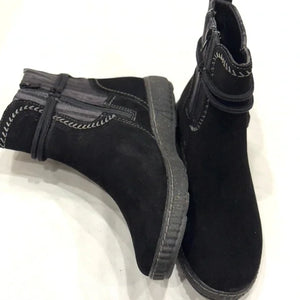 Caroline Lily Women's Slip On Boots Color Black Suede